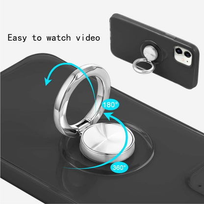For Apple iPhone 14 (6.1") Rubber Hybrid 360° Ring Holder Stand Kickstand Fit Car Mount Shockproof Bumper Protection  Phone Case Cover