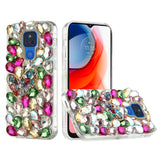 For Samsung Galaxy S21 Luxury Bling Clear Crystal 3D Full Diamonds Luxury Sparkle Rhinestone Hybrid Protective Colorful Heart Phone Case Cover