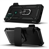 For Motorola Moto G Power 2022 with Belt Clip Holster Ring Stand Holder, Fit Magnetic Car Mount Shockproof Hybrid Kickstand  Phone Case Cover