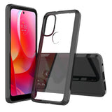 For Motorola Moto G Power 2022 Hybrid Transparent Clear Acrylic Back Hard PC & Soft TPU Full Protective Bumper Shock-Absorb  Phone Case Cover