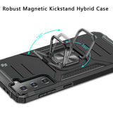 For Samsung Galaxy S22 /Plus Ultra Armor Hybrid with Ring Holder Kickstand Shockproof Heavy-Duty Durable Rugged Dual Layer  Phone Case Cover