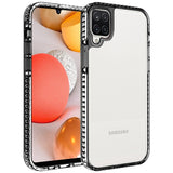 For Samsung Galaxy A42 5G Crystal Transparent Rugged Shockproof Hybrid PC+TPU Colorful Buttons Military Grade Protection Back  Phone Case Cover