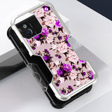 For Apple iPhone 11 (6.1") Fashion Design Tough Shockproof Hybrid Stylish Pattern Heavy Duty TPU Rubber Small Flowers Phone Case Cover