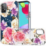 For Apple iPhone SE 2022 3rd/SE 2020/8/7 Slim Hybrid Shiny Glitter Clear Floral Pattern Bloom Flower Design TPU Hard Back  Phone Case Cover