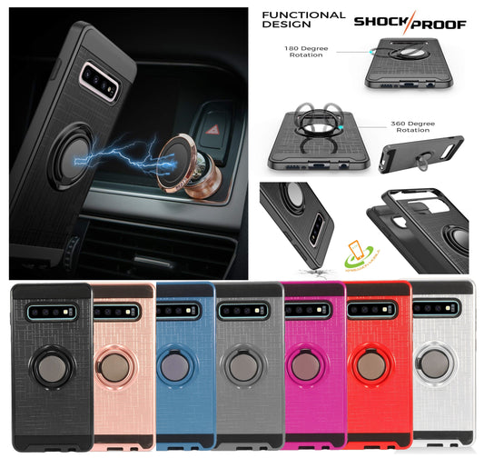 For Samsung Galaxy A13 5G Hybrid 360° Ring Armor Shockproof Dual Layers Holder with Ring Stand for Magnetic Car Mount  Phone Case Cover