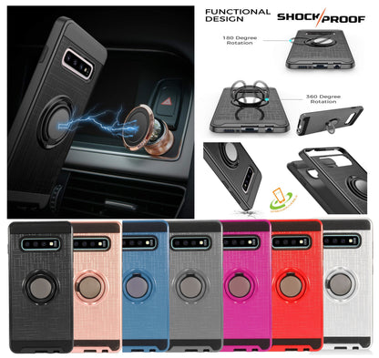 For Samsung Galaxy S22 Plus Hybrid 360° Ring Armor Shockproof Dual Layers 2in1 with Ring Stand for Magnetic Car Mount  Phone Case Cover