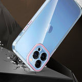 For Samsung Galaxy S22 Ultra/ S22+ / S22 Transparent Clear Hybrid with Matching Metal Buttons and Camera Protection Hard PC + TPU  Phone Case Cover