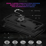 For Samsung Galaxy A13 5G Military Grade Heavy Duty Armor Hybrid with Rotating Metal Ring Kickstand Finger Loop Stand  Phone Case Cover