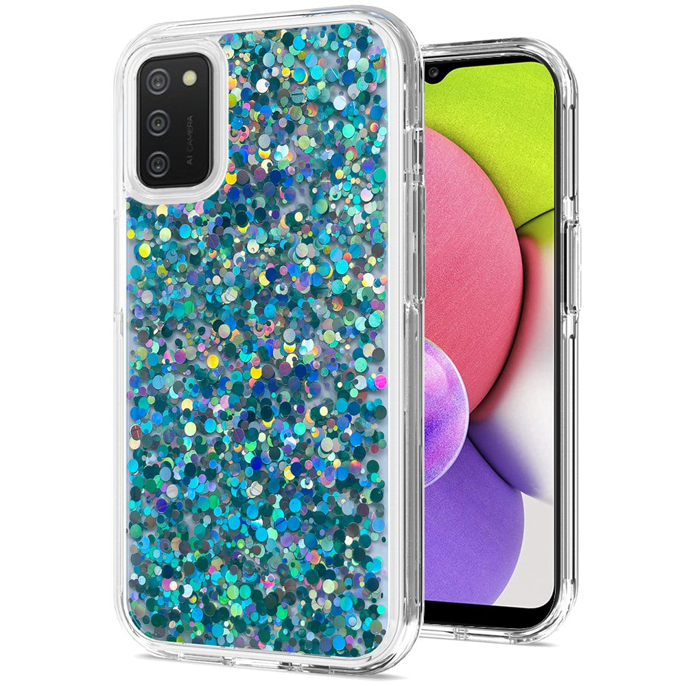 For Apple iPhone 14 Plus (6.7") Colorful Glitter Bling Sparkle Epoxy Glittering Shining Hybrid Hard TPU Shockproof  Phone Case Cover