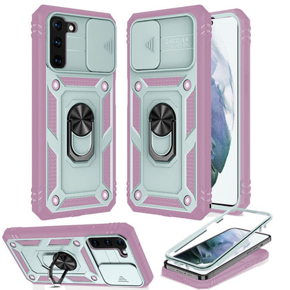 For Apple iPhone 14 Pro Max (6.7") Hybrid Built-in 360° Rotate Magnetic Ring Stand with Camera Protection Heavy Duty  Phone Case Cover