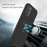 For Samsung Galaxy A02S Hybrid 360 Degree Rotatable Metal Invisible Ring Stand Holder Fit Magnetic Car Mount Shockproof Slim  Phone Case Cover