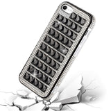 For Apple iPhone SE 3 (2022) SE/8/7 Fashion Luxury 3D Bling Diamonds Rhinestone Jeweled Shiny Hybrid TPU Bumper Hard  Phone Case Cover