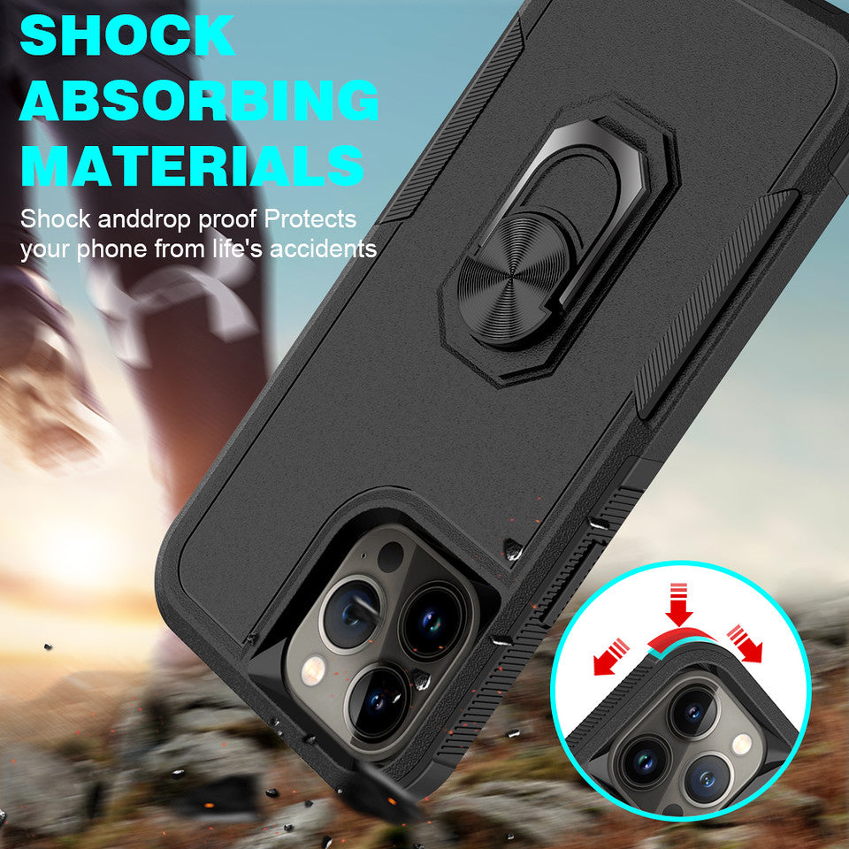 For Samsung Galaxy A13 5G Ring Holder Stand, Support Magnetic Car Mount, Hard TPU Hybrid Shockproof  Phone Case Cover