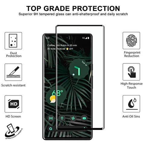 For Samsung Galaxy S22 Plus Premium Tempered Glass Screen Protector Designed to allow full functionality Fingerprint Unlock 3D Curved Edge Glass Full coverage Clear Black Screen Protector