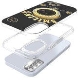 For Apple iPhone 11 /Pro Max Smiling Glitter Ornament Bling Sparkle with Ring Stand Hybrid Slim TPU + Hard Back Shell  Phone Case Cover
