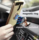 For Motorola Moto G Stylus 2021 5G Version Hybrid 360° Ring Armor Shockproof Dual Layers 2 in 1 Holder with Ring Stand for Magnetic Car Mount  Phone Case Cover