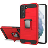 For Samsung Galaxy S22 /Plus Ultra Magnetic Ring Holder Rubber Hybrid Stand Kickstand Texture Rugged Armor Heavy Duty Military Grade  Phone Case Cover