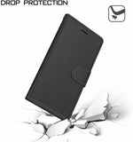 For Samsung Galaxy A54 5G Premium Wallet PU Leather Pouch with Credit Card Slots Money Pocket, Stand & Strap Flip Black Phone Case Cover