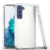 For Samsung Galaxy S20 Colored Shockproof Transparent Hard PC + Rubber TPU Hybrid Bumper Shell Thin Slim Protective Clear Phone Case Cover