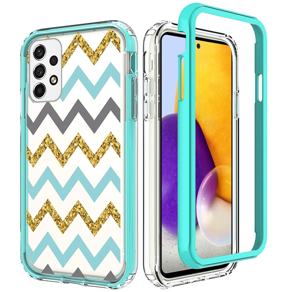 For Samsung Galaxy A73 5G Beautiful Design Hybrid Triple Layer Armor Hard PC Rubber TPU Shockproof Protective Frame  Phone Case Cover
