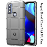 For Motorola Moto G Power 2022 Rugged Shield Hybrid TPU Thick Solid Rough Armor Tactical Matte Grip Silicone Texture Protective Gray Phone Case Cover