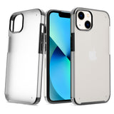 For Apple iPhone 13 Pro Max (6.7") Slim Fit Hybrid Frosted High Quality Sleek Thick Acrylic Hard Back PC TPU Frame  Phone Case Cover