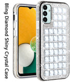 For Samsung Galaxy A13 5G Fashion Luxury 3D Bling Diamonds Rhinestone Jeweled Shiny Crystal Hybrid TPU Bumper Hard  Phone Case Cover