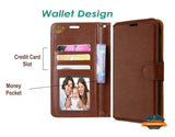For Samsung Galaxy S20 FE /Fan Edition 5G Leather Wallet Case with Credit Card Holder Storage Kickstand & Magnetic Flip Brown Phone Case Cover