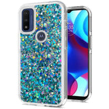 For Motorola Moto G Pure Colorful Glitter Bling Sparkle Epoxy Glittering Shining Hybrid Hard PC Silicone Shockproof  Phone Case Cover