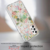 For Samsung Galaxy A33 5G Fashion Floral IMD Design Flower Pattern Hybrid Protective Hard PC Rubber TPU Slim Hard Back  Phone Case Cover
