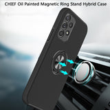 For Samsung Galaxy A53 5G Hybrid 360 Degree Rotatable Metal Invisible Ring Stand Holder Fit Magnetic Car Mount Shockproof  Phone Case Cover