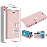 For LG Stylo 4 / Stylo 4 Plus PU Leather Wallet with Credit Card Holder Storage Folio Flip Pouch Stand Rose Gold Phone Case Cover