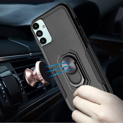 For Apple iPhone 14 Pro Max (6.7") Hybrid Rugged Hard Drop-Proof 3 Layer Protection Military Grade with Metal Ring Stand  Phone Case Cover