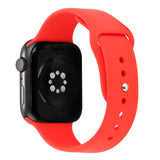 For Apple Watch Size 42/44/45mm Sport Bands Silicone Rubber TPU Replacement Band Strap for iWatch Series 7/SE/6/5/4/3/2/9  Phone Case Cover