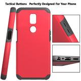 For Samsung Galaxy A73 5G Slim Corner Protection Shock Absorption Hybrid Dual Layer Hard TPU Rubber Armor Defender Red Phone Case Cover