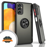 For Motorola Moto G Stylus 2022 4G Finger Ring Stand Holder Kickstand Hybrid Frosted Matte Silicone TPU Hard PC Frame Shock-Absorption  Phone Case Cover
