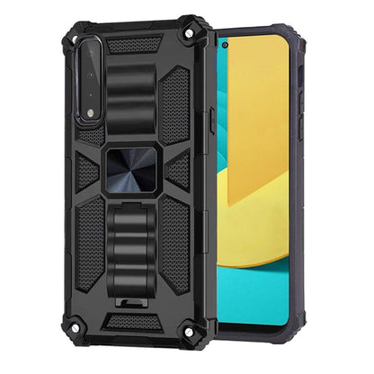 For Apple iPhone 14 (6.1") Heavy Duty Stand Hybrid Shockproof Rugged with Built-in Kickstand Fit Magnetic Car Mount  Phone Case Cover