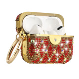 For Apple AirPods 2 & 1 Royal Design Sparkly Diamonds Shockproof Bling Rhinestone Glitter with Keychain Carrying