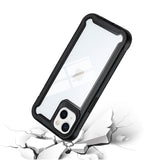 For Apple iPhone 13 (6.1") Hybrid 3 in 1 Transparent Shockproof Full Body Frame Bumper Rugged Hard PC TPU Rubber Protective Heavy Duty  Phone Case Cover