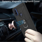 For Motorola Moto G Power 2022 Hybrid Stand Kickstand Ring Holder [360° Rotating] Armor Dual Layer PC+TPU Fit Magnetic Car Mount  Phone Case Cover