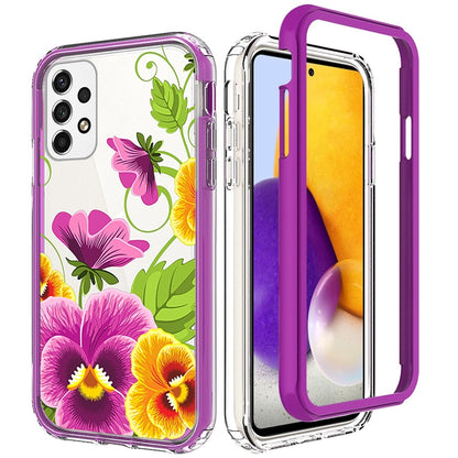 For Samsung Galaxy A73 5G Beautiful Design Hybrid Triple Layer Armor Hard PC Rubber TPU Shockproof Protective Frame  Phone Case Cover