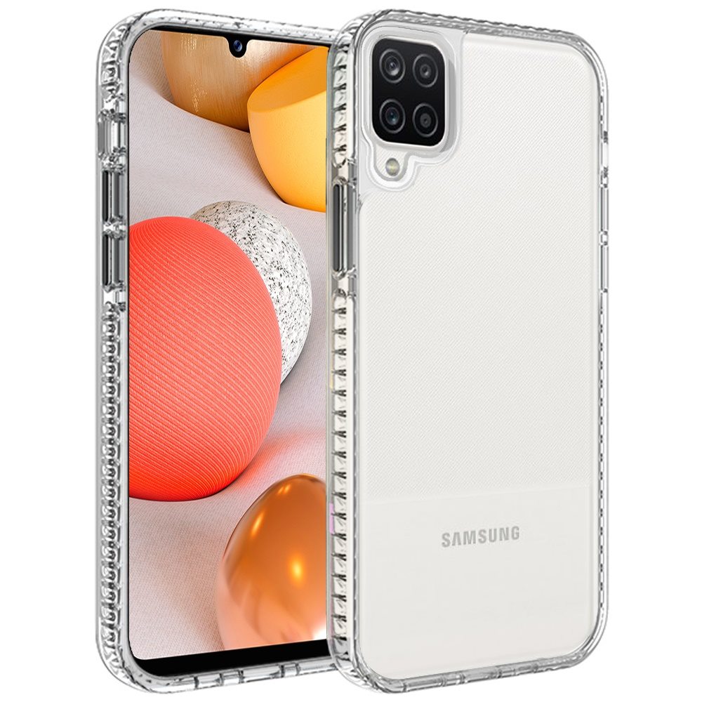 For Samsung Galaxy A53 5G Crystal Transparent Rugged Shockproof Hybrid PC+TPU Colorful Buttons Military Grade Protection Back  Phone Case Cover