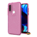 For TCL 20 XE Glitter Sparkle Bling Shiny Thin Slim Fit Hybrid Shockproof Rubber Silicone Soft TPU Gel Protective  Phone Case Cover
