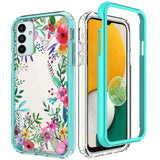 For Samsung Galaxy A13 4G Beautiful Design 3 in 1 Hybrid Triple Layer Armor Hard Plastic Soft Rubber TPU Shockproof Protective Frame  Phone Case Cover