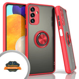For Motorola Moto G Stylus 2022 4G Finger Ring Stand Holder Kickstand Hybrid Frosted Matte Silicone TPU Hard PC Frame Shock-Absorption  Phone Case Cover