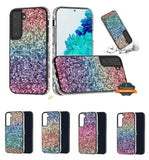 For Boost Mobile Celero 5G Rhinestone Sparkling Rainbow Gradual Glitter Full Diamond Bling Protective Hybrid Rugged Slim TPU  Phone Case Cover