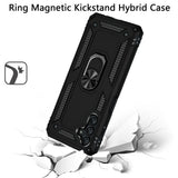 For Samsung Galaxy A13 4G 2022 Military Grade Rugged Dual Layers Shockproof Hybrid Protection with Ring Kickstand  Phone Case Cover