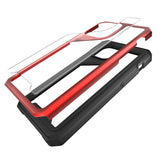 For Apple iPhone 13 (6.1") Clear Hybrid Aluminum Alloy Protective Shockproof Hard Back Dual Layer Thick Bumper Frame  Phone Case Cover
