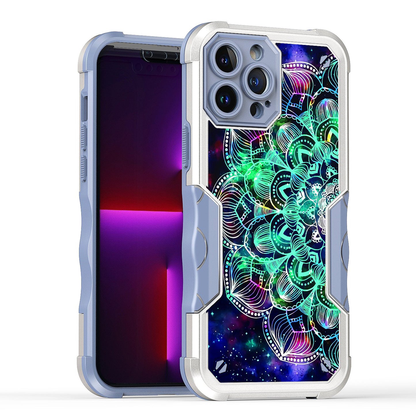 For Apple iPhone 13 Pro Max (6.7") Fashion Design Tough Shockproof Hybrid Stylish Pattern Heavy Duty TPU  Phone Case Cover