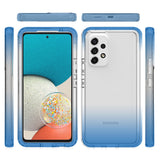 For Samsung Galaxy A53 5G Dual Layer Hybrid Clear Gradient Two Tone Transparent Shockproof Rubber Hard Protective Frame  Phone Case Cover
